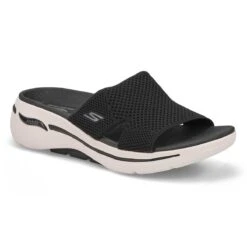 Skechers Lds Go Walk Arch Fit Slide Sandal-Bl