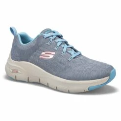 Skechers Women's Arch Fit Comfy Wave Sneaker -Shoes Sale Shop 149414 SLT XXX