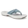 Clarks Women's Breeze Sea Thong Sandal - Blue -Shoes Sale Shop 26142714M XXX 7