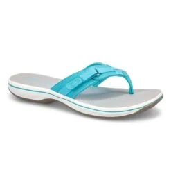 Clarks Women's Breeze Sea Thong Sandal - Whit -Shoes Sale Shop 26158714M XXX 3