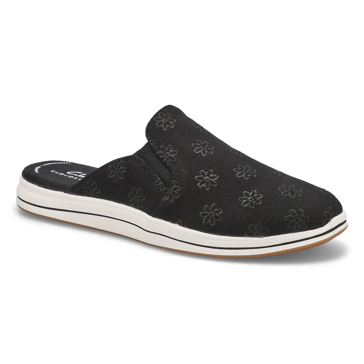 Clarks Women's Breeze Shore Clog - Black Flor 3 Clarks Women's Breeze Shore Clog - Black Flor