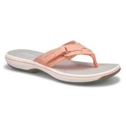 Clarks Women's Breeze Sea Thong Sandal - Blue -Shoes Sale Shop 26165316M XXX 4