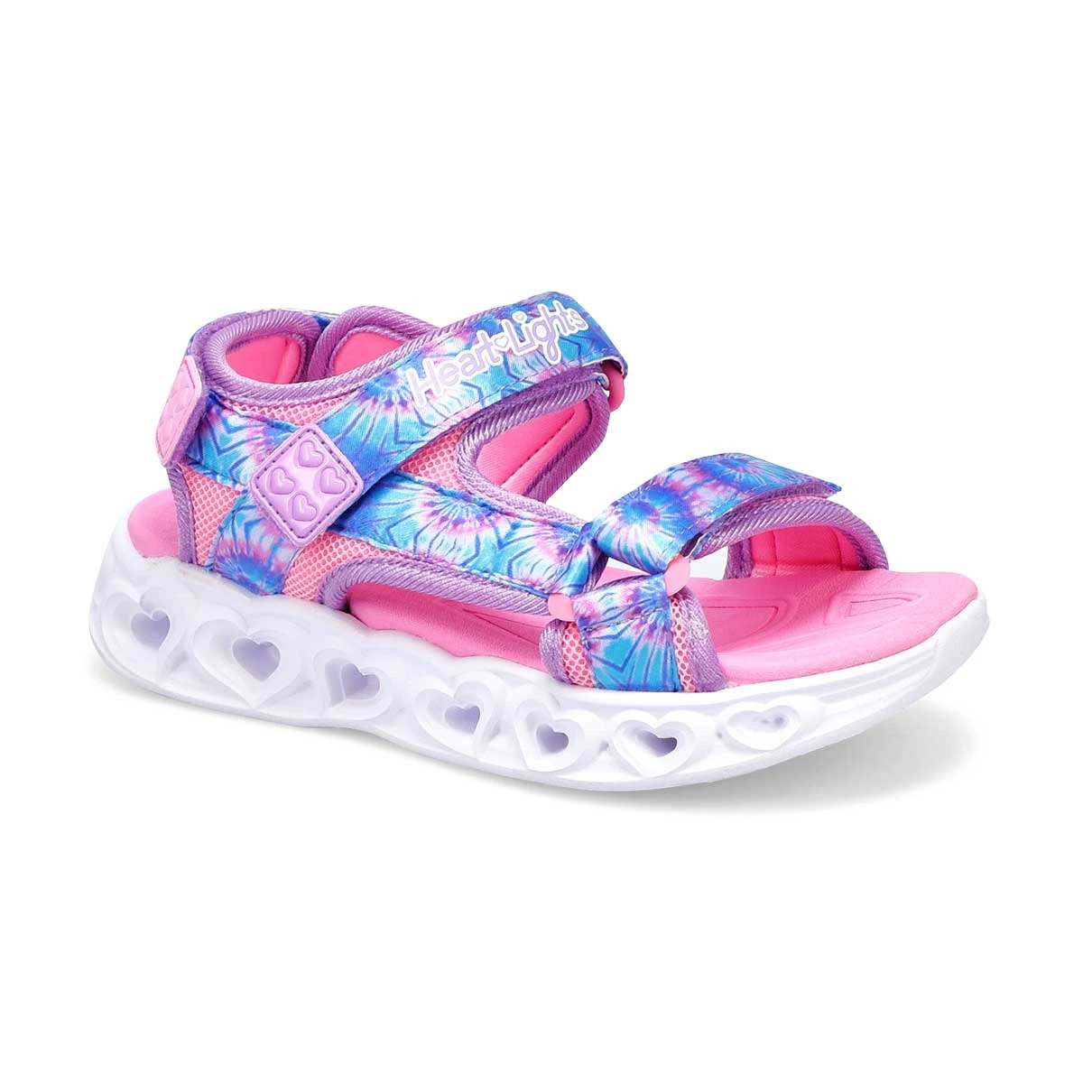 Skechers Girls' Heart Lights Sandal - Lavende 3 Skechers Girls' Heart Lights Sandal - Lavende
