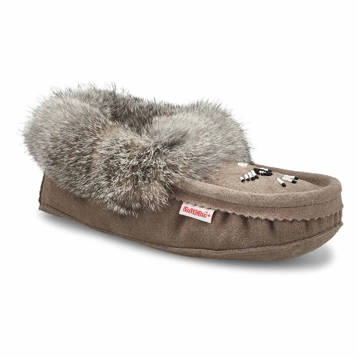 SoftMoc Women's 660 Rabbit Fur Moccasin - Gre 3 SoftMoc Women's 660 Rabbit Fur Moccasin - Gre