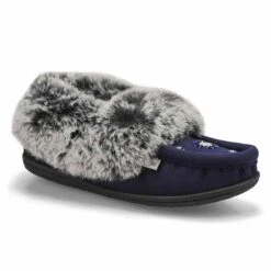 SoftMoc Women's Cute 5 V3 Faux Fur Vegan Moc -Shoes Sale Shop CUTE5 V3 NVY XXX