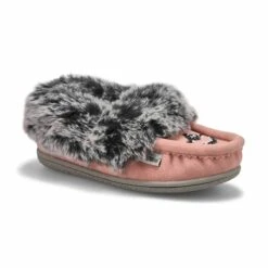 SoftMoc Girls' Cute 6 Jr Faux Rabbit Fur Mocc -Shoes Sale Shop CUTE6 JR PINK XXX