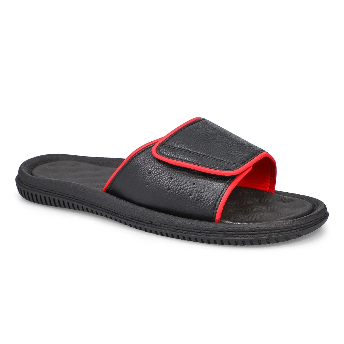 SoftMoc Men's Rory Slide Sandal - Black/Red 3 SoftMoc Men's Rory Slide Sandal - Black/Red